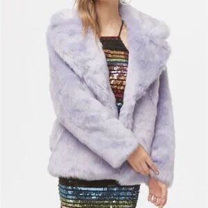 Light Purple Faux Fur Jacket